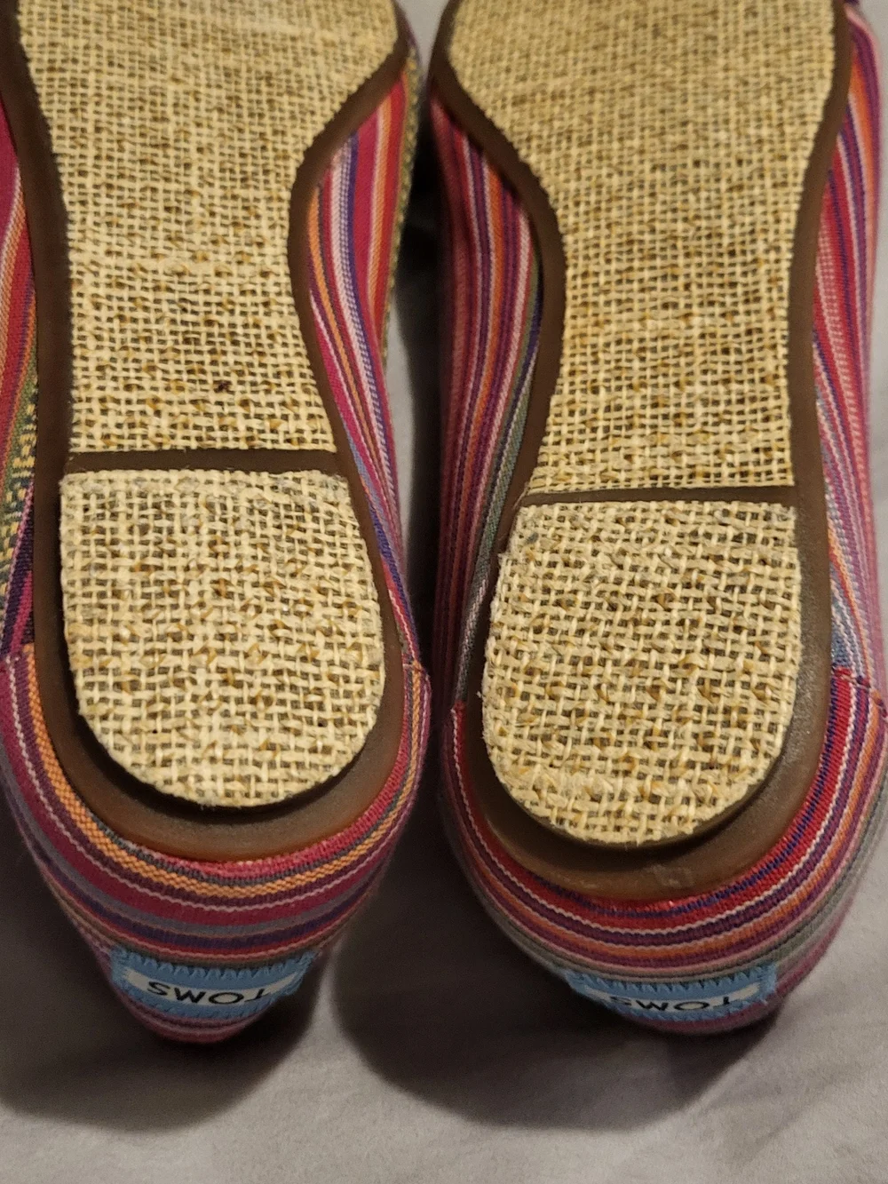 Toms Multicolor Striped Slip-On Flats